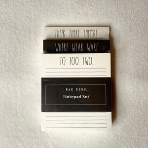 Rae Dunn Notepad Set 3 pack